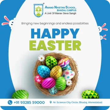 Happy Easter Image of anand niketan school