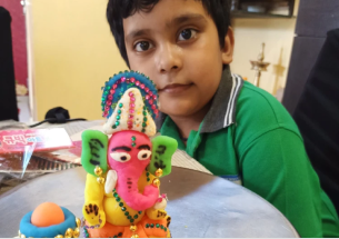 Lord Ganesha Idol Making Activity at Anand Niketan School