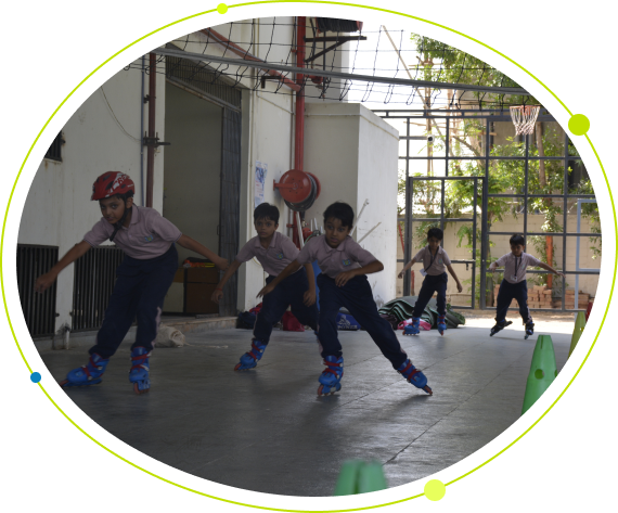 A child play at ground on cbse school